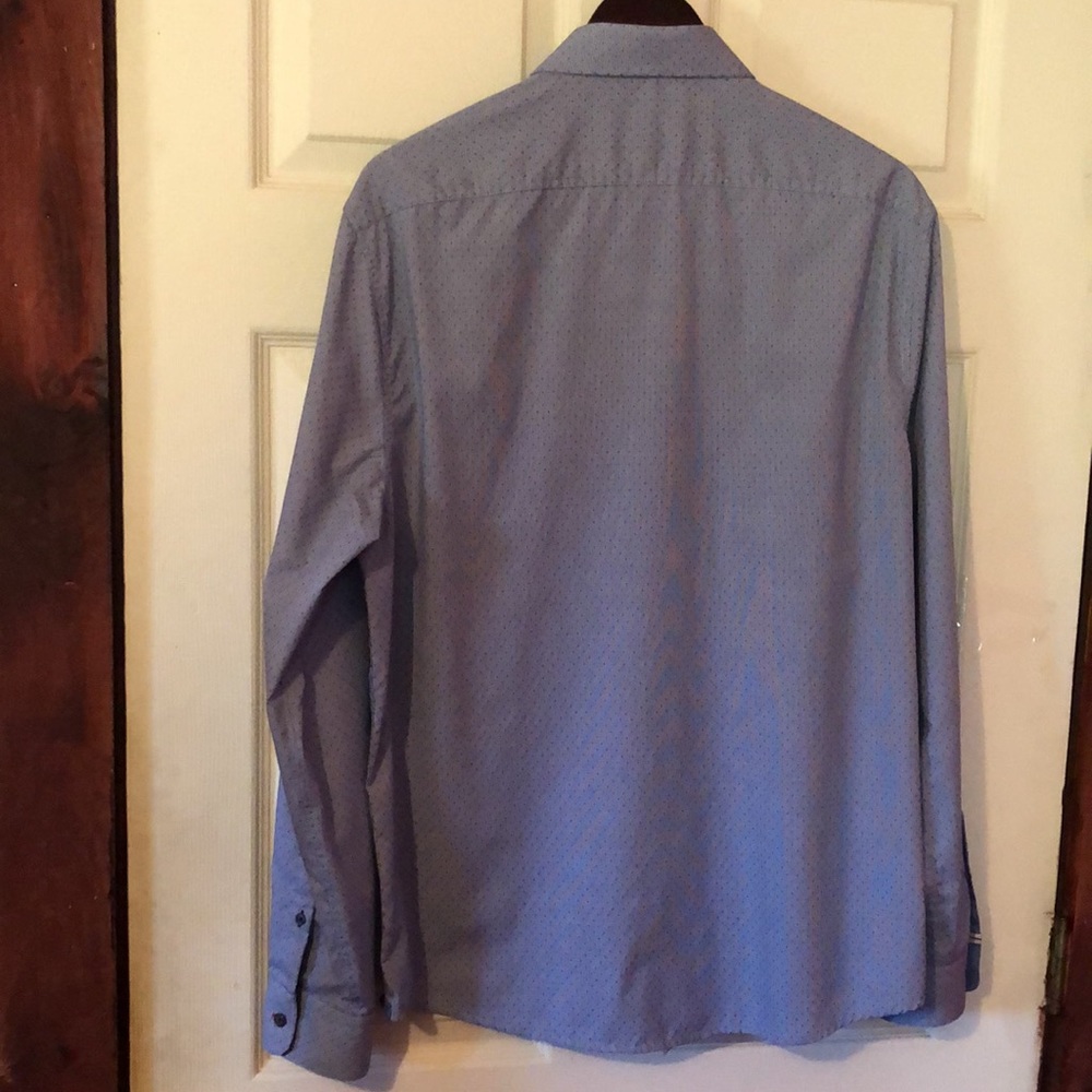 Flag & Anthem Blue Patterned Button Down Shirt Me… - image 8